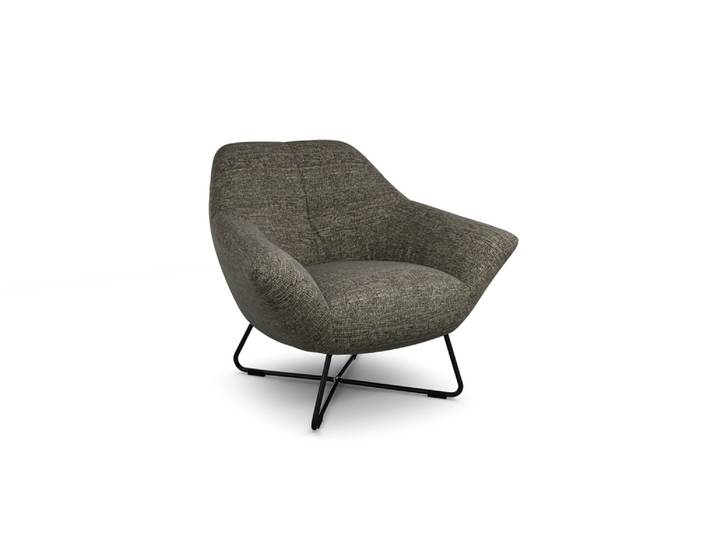 Designer-Loungesessel mit Premium-Stoffen