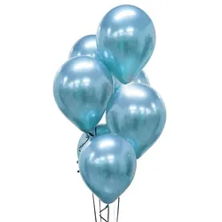 7 glossy Luftballons blau