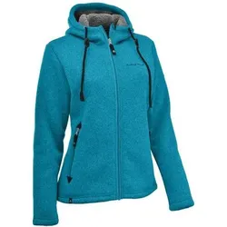 MAUL Damen Chieming Strickfeecejacke+Kapuze, Größe 36 in Blau 17