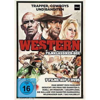 Western Filmklassiker-Box - Trapper, Cowboys und Banditen / Sieben spannende Filmklassiker mit Starbesetzung [7 DVDs], DVD