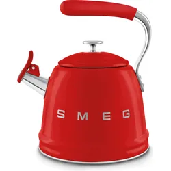50's Style Wasserkocher mit Pfeife, rot