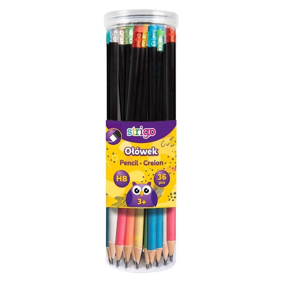 Stigo Bike Schwarzer Bleistift mit Radiergummi HB (36 Stück) STRIGO (HB, 36x) (48986219)
