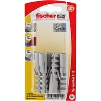 Spreizdübel Dübel S 12 K grau, 6 Stück
