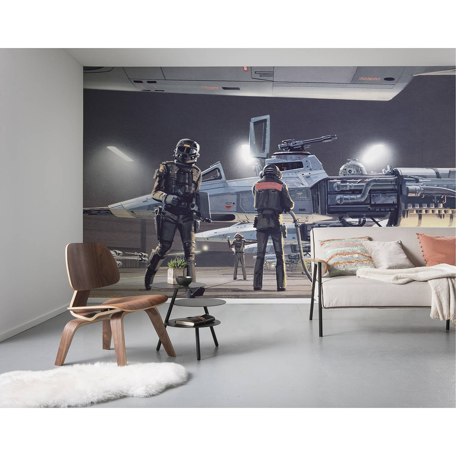 home24 Fotobehang StarWars Classic Yavin Hangar, Breedte: 500 cm, Hoogte: 250 cm