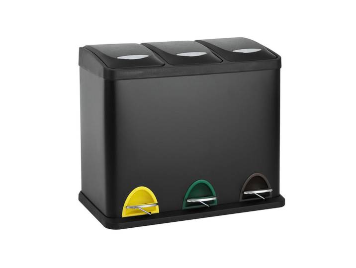 Svita Tretmülleimer Tc3X8, Schwarz, Metall, 47x38x28 cm, Haushalt & Reinigung, Reinigung, Mülleimer & Abfallsammler