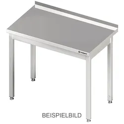 Stalgast Edelstahl Arbeitstisch ohne Grundboden, 1200x700x850 mm, ohne Verstrebung, ohne Aufkantung, verschweißt