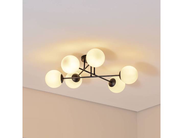 Deckenlampe Glassy EMIBIG LIGHTING, dimmbar, schwarz, für Wohn- / Esszimmer, Glas, Modern, Deckenlampe