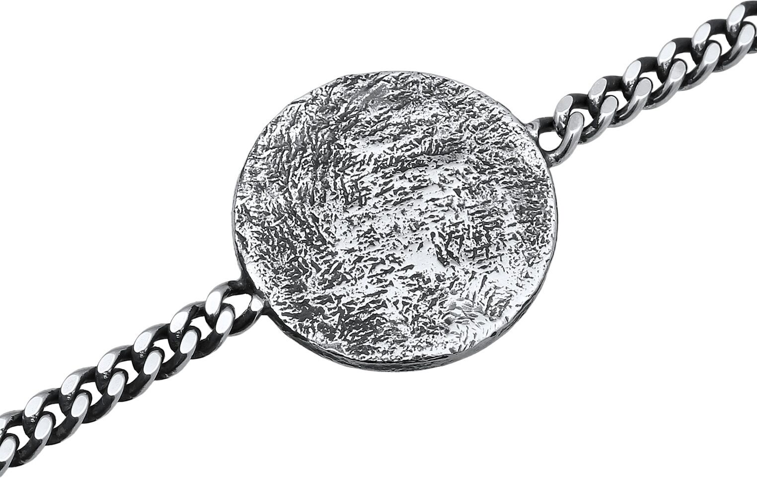 Armkette KUZZOI "Armband Kompass Maritim Maskulin Massiv 925 Silber" Gr. 190, silber, Armbänder, Herren, 190, Silber 925 (Sterlingsilber), Armkette
