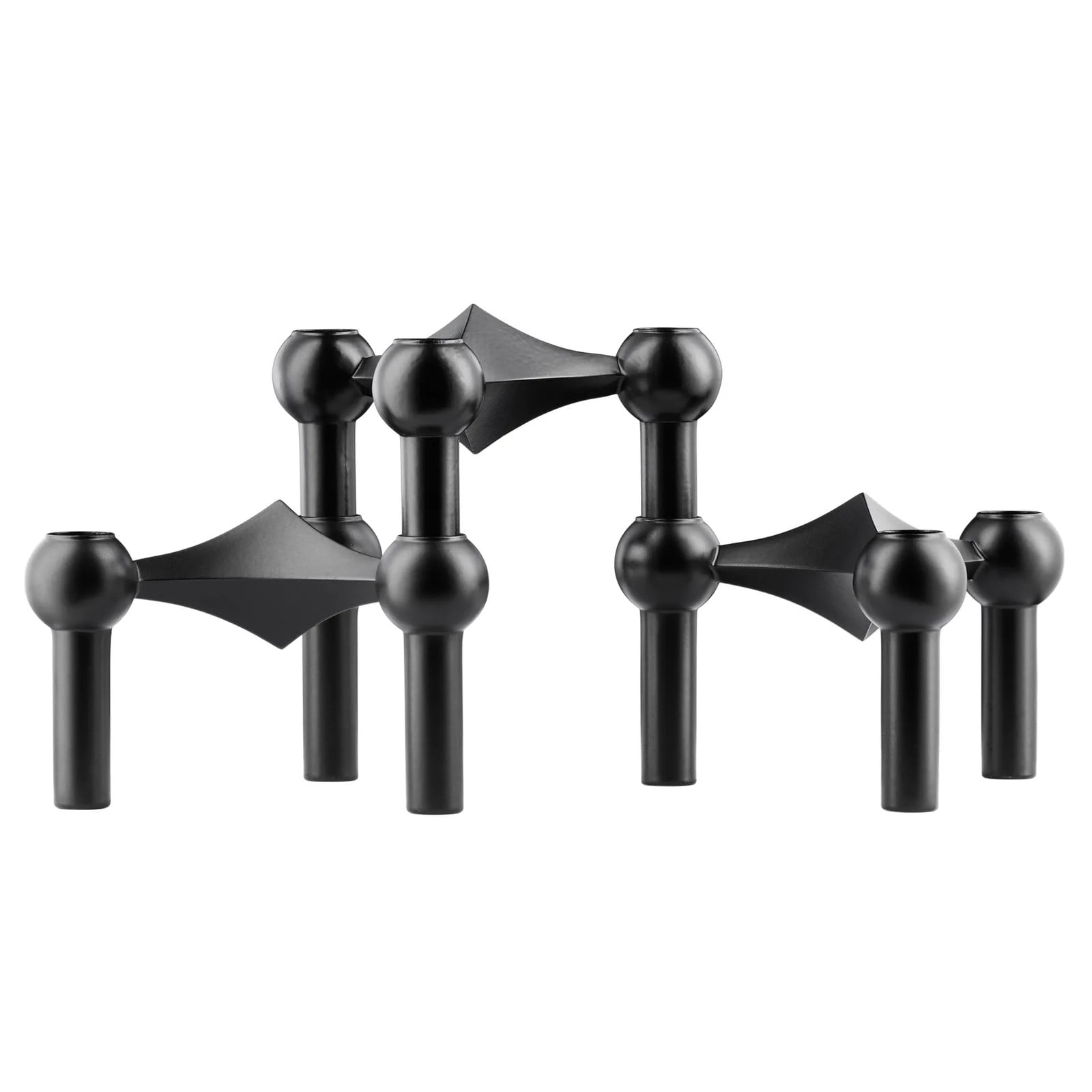 STOFF Nagel kandelaar 3-pack zwart