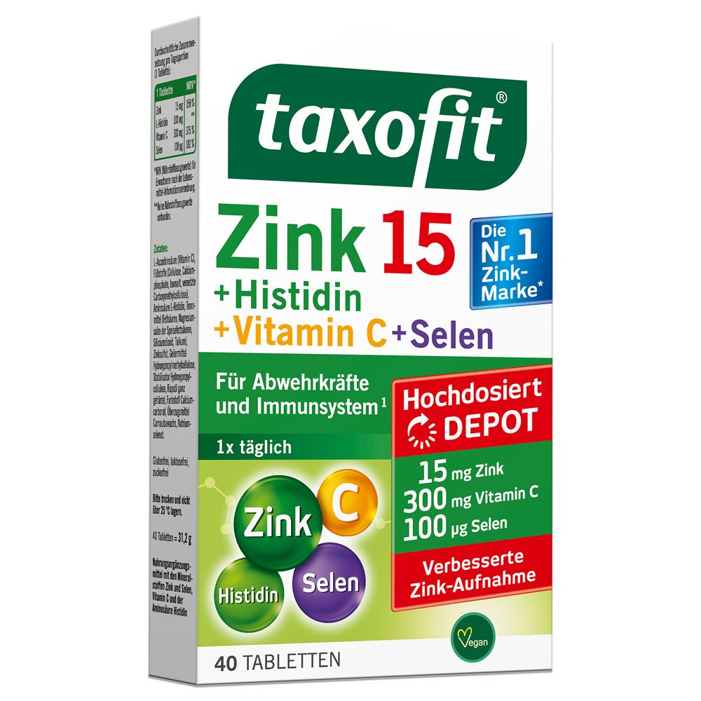 Taxofit Zink+Histidin+Selen Depot Tabletten 40 St