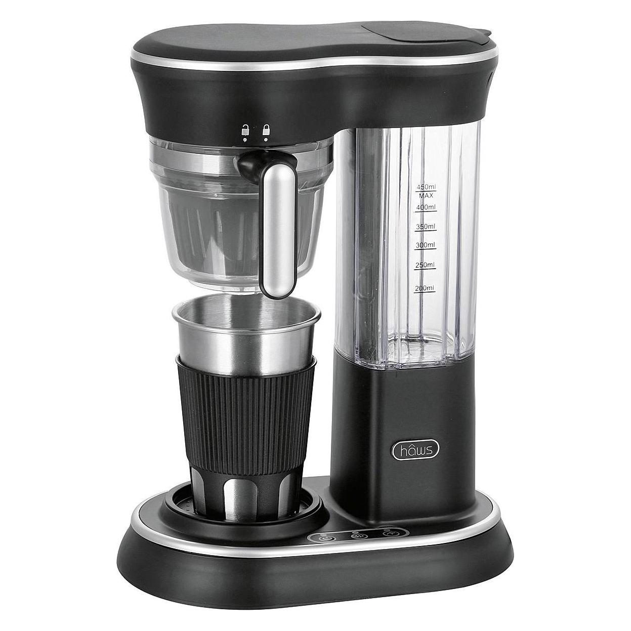 Haws Hâws Kaffeemaschine ToGo 450ml mit Mahlwerk, Edelstahl-Thermobecher mit Trinkdeckel (30-CMG600)