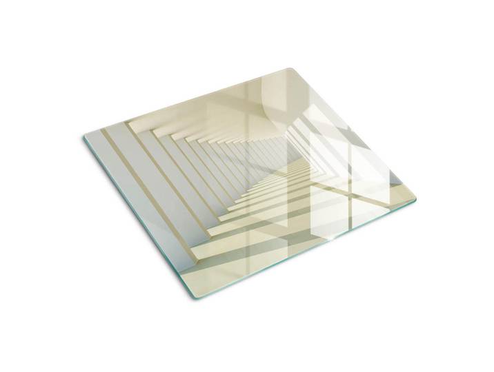 Tulup Glasplatte 60x52 cm Korridor, Weiß, Glas, 60x0.4x52 cm, Küchen, Küchenelektrogeräte, Herde, Herdabdeckplatten