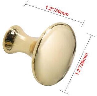 "Utopia Alley Charlton Cabinet Ring Pull Knob - Decorative Cabinet Gold Drop Pull Knobs - Metal Drawer Pull Knobs 1 1/5"""