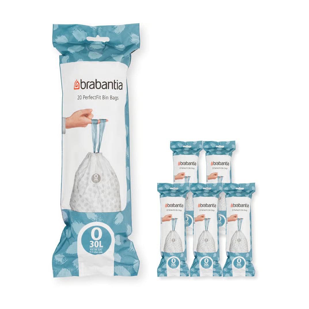 Brabantia PerfectFit afvalzakken Model O, 30 l, 120 stuks