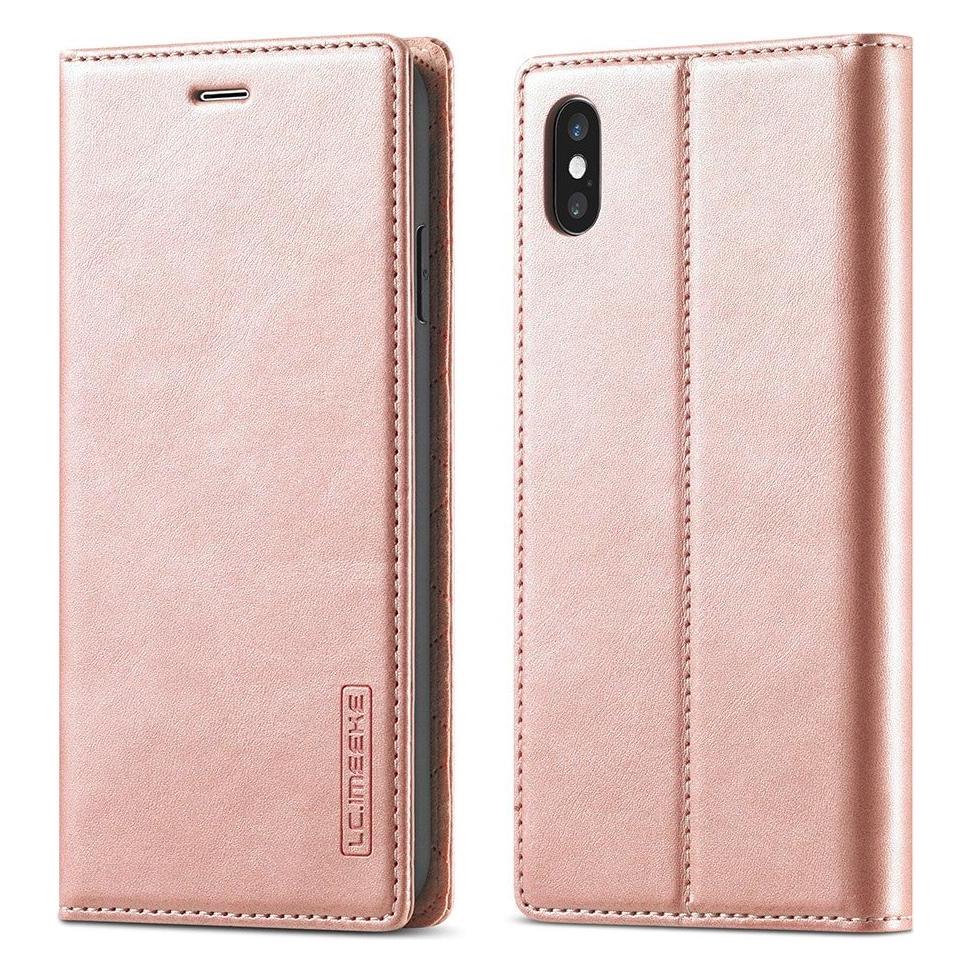 Cover-Discount iPhone Xs / X - Stand Flip Case Hülle rosa (Apple iPhone XS) (101124120C)