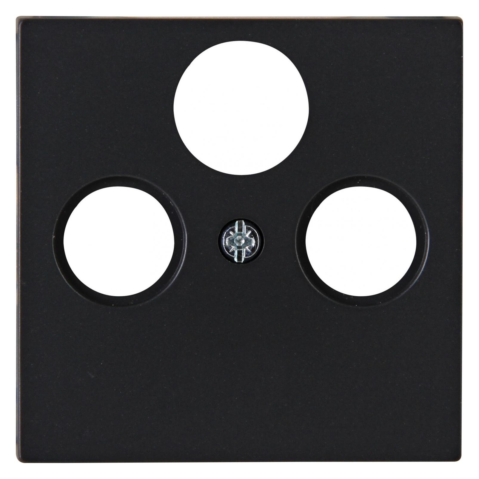 Kopp HK07-Antennen-Abdeckung 491050001 TV/RF/SAT Farbe:schwarz matt (491050001)