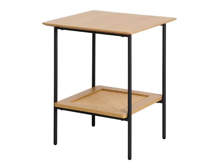 Table d’appoint carrée Stillings 45 x 55 x 45cm Marron/Imitation chêne