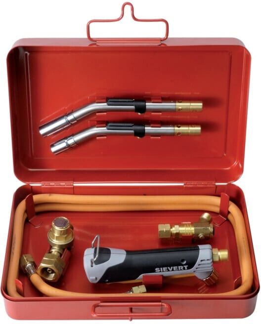 SIEVERT Promatic 1000 Kit de brasage dur et tendre, 6 pcs, mallette acier, propane (761010)