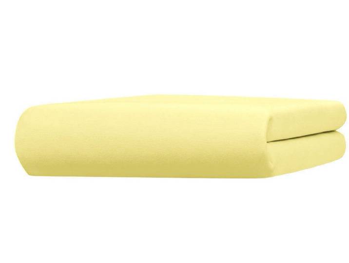 Edel-Jersey-Spannbetttuch von Bellana, Weizengelb, Größe 136 (1x 140–160/ 200 cm), Edel-Jersey Exclusiv