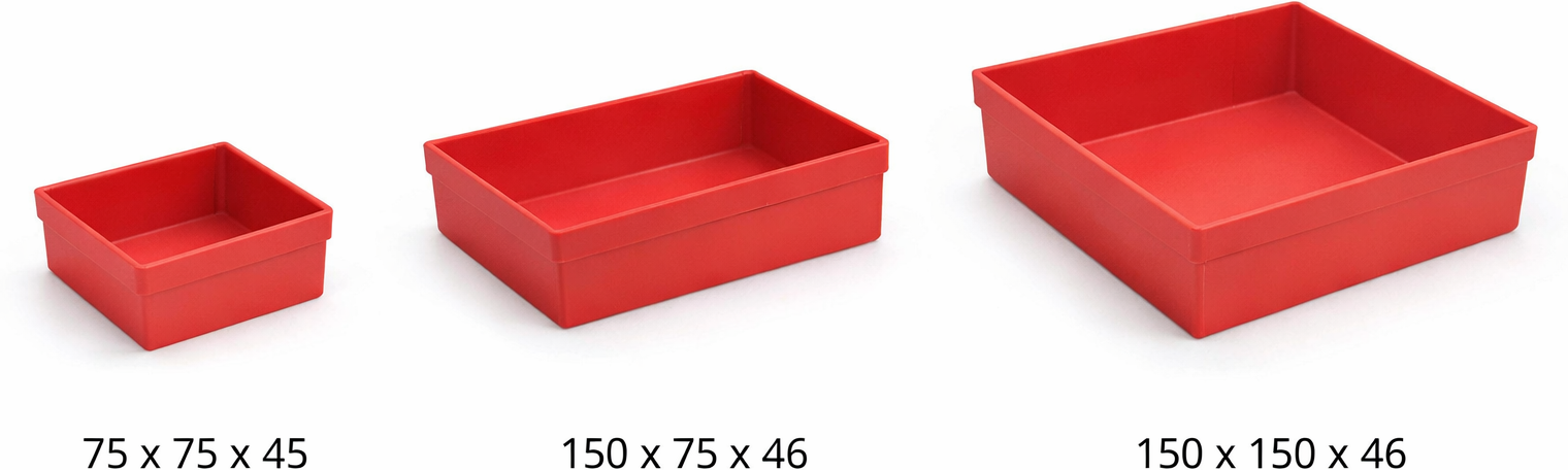 B2B Partner Plastové boxy, 150 x 150 x 46 mm