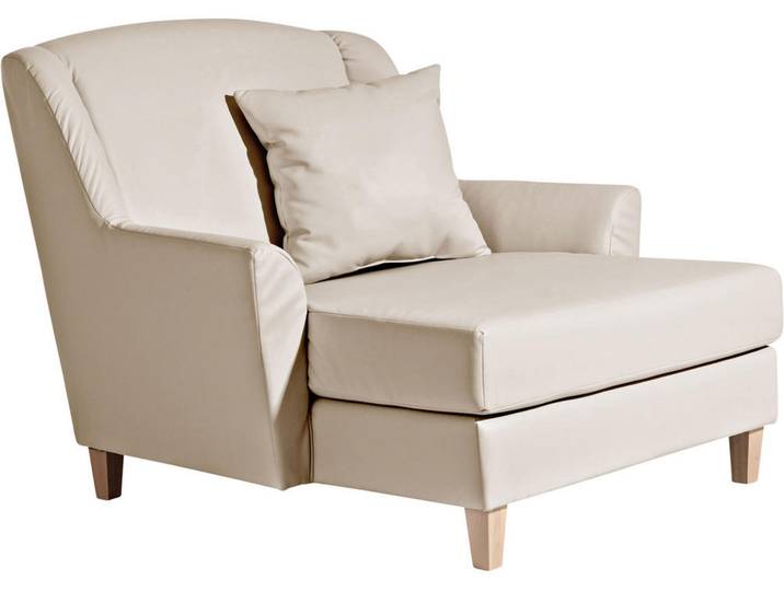 Max Winzer Xxl-Sessel Judith, Beige, Holz, Buche, massiv, Uni, Füllung: Polyetherschaumkern, 136x107x142 cm, Goldenes M, Made in Europe, Wohnzimmer, Sessel, XXL-Sessel