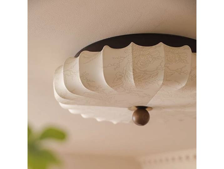 Lampes de plafond rondes en tissu vintage pour chambre à coucher, couloir, balcon, luminaires de plafond, décoration intérieure, éclairage intérieur, lustres