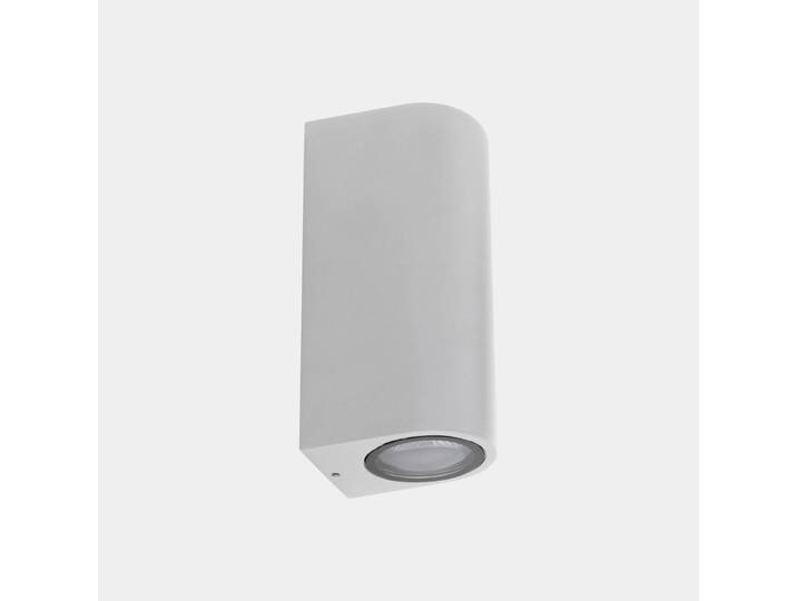 LEDS-C4 Eko dubbele buitenwandlamp, wit, breedte 7 cm, aluminium Double, dimbaar, wit / opaal, Aluminium, Modern