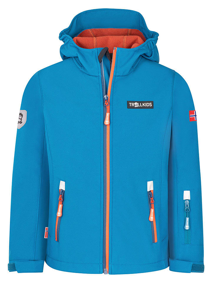 Trollkids Softshelljacke "Oslofjord" in Blau - 140