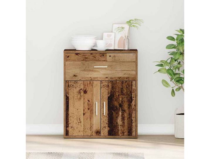 furnicato Sideboard 60 x 31 x 70 cm Altholz (1 St), Buffet mit sanft gleitenden Schubladen für dein Wohnzimmer