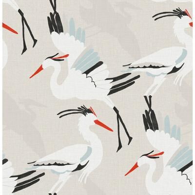 NuWallpaper Coastal Wings Tan Peel and Stick Wallpaper - N/A