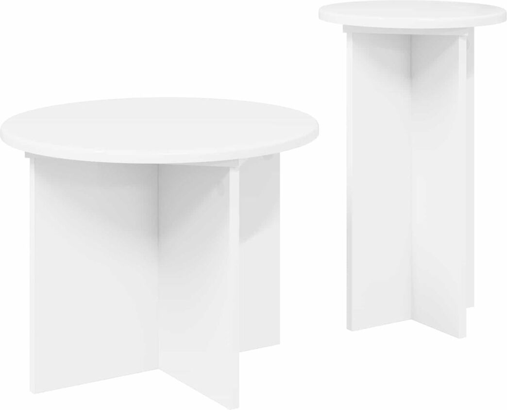 17 Stories Nesting Tables White 35cm H X 45cm W X 45cm D