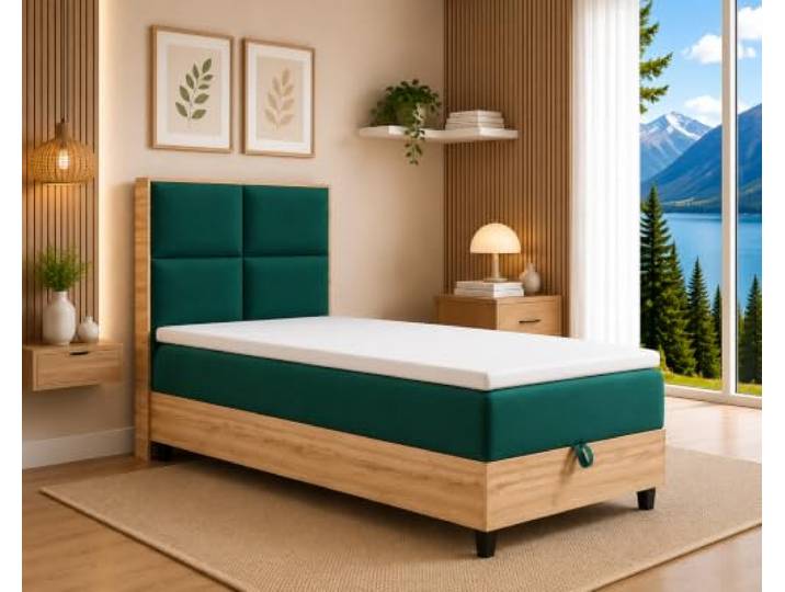 Best For Home Trinity K-2 Boxspringbett 90x200 mit Bettkasten & Topper