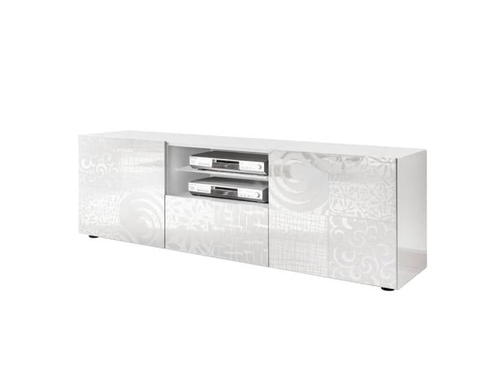 Meuble TV en mélaminé blanc