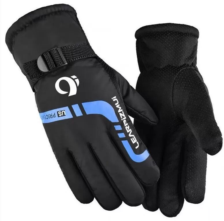 INF Winter Thermo Wasserdichte Winddichte Fahrradhandschuhe für Motorrad & E-Bike, kompatibel mit verschiedenen Marken Blau