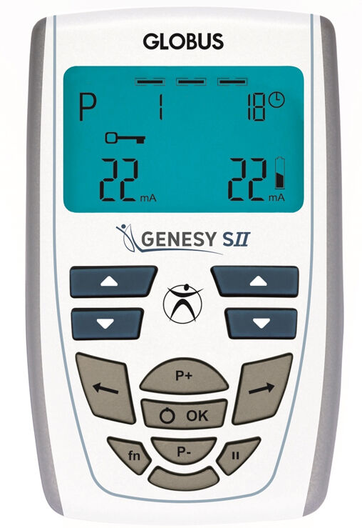 Eletroestimulador Genesy S II com dois canais e 60 programas (bateria recargable): ideal para fisioterapia
