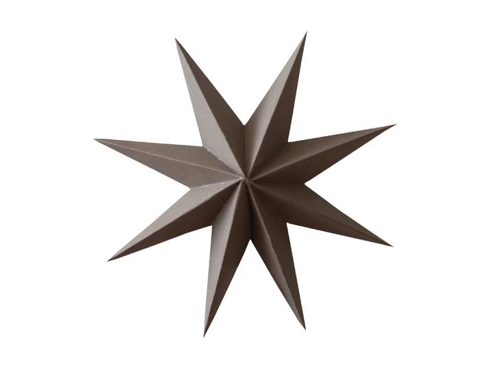 DBKD Suspension décorative Paper winter star Brown, petit, Ø9 cm