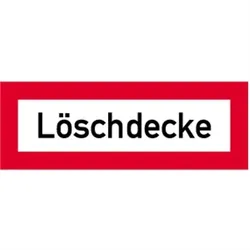 Aufkleber Löschdecke, Folie, 210x74 mm