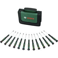 Präzisions-Schraubendreher Set, 13 teilig grün/schwarz