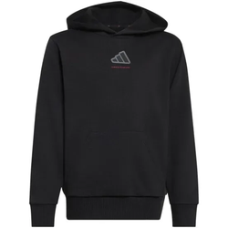 adidas Slogan Fleece Hoodie Kinder - black - 128