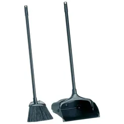 Rubbermaid Standmüllschaufel Stiel mit Schaufel und Besen - FG253100BLA/FG637400BLA