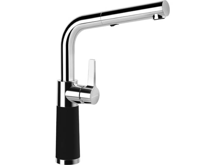 Schock 557120NGT Küchenarmatur SC-540 Night – schwarze Hochdruck Armatur CRISTADUR mit ausziehbarer Schlauchbrause