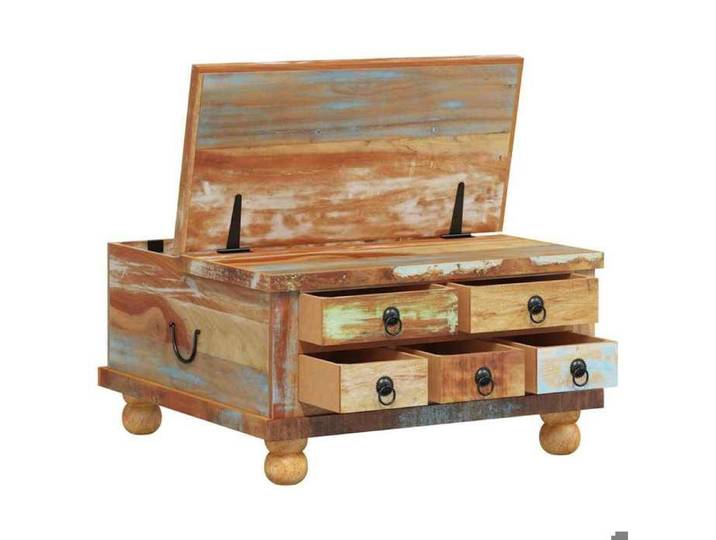 Petite Table basse - NANAS - Anti l'humidité - Table à revues - Bois de récupération 70x70x38cm 55056466588