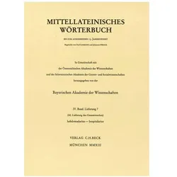 Mittellateinisches Wörterbuch 42. Lieferung (hebdomadarius - hospitalarius), Fachbücher