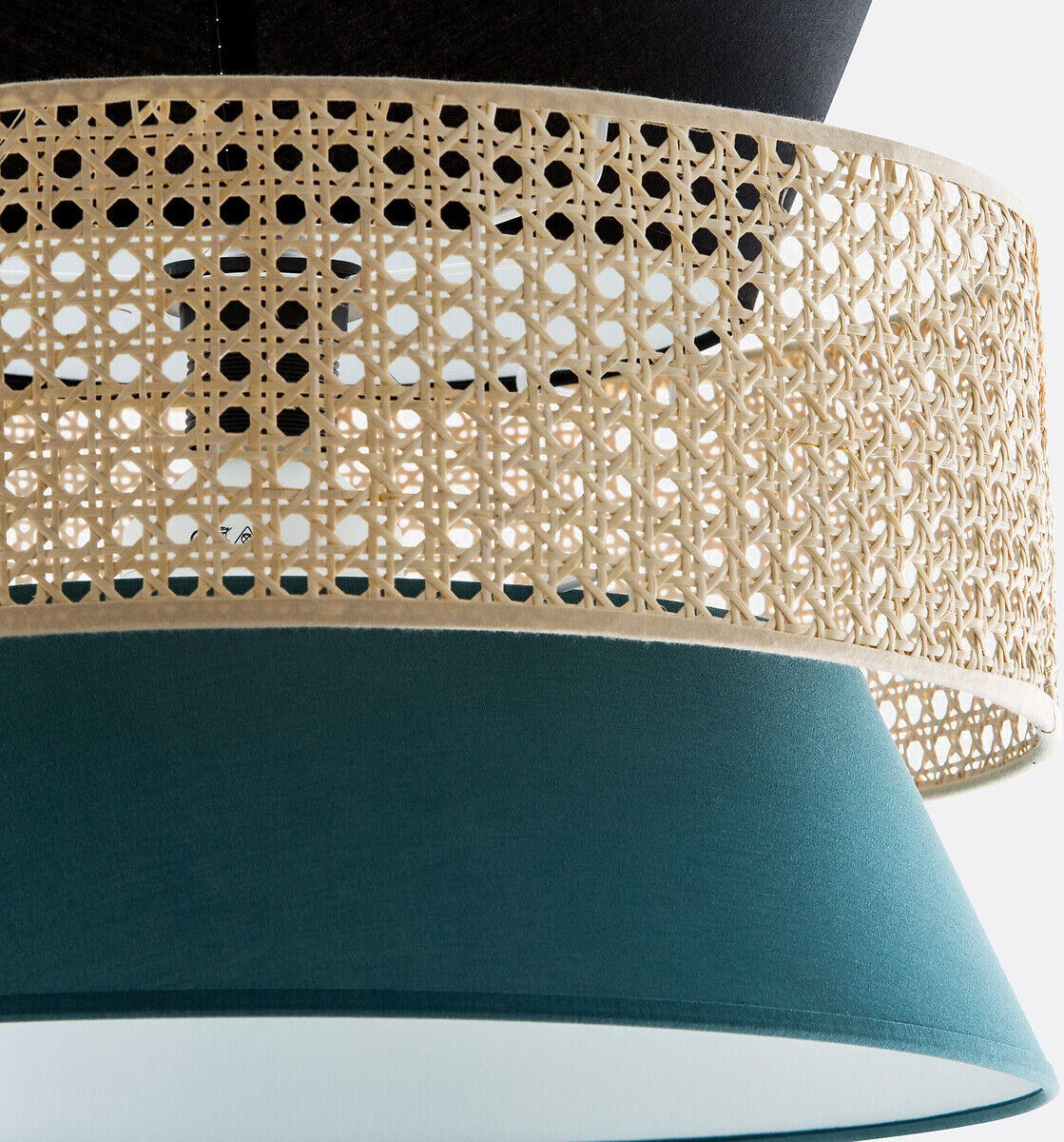 LA REDOUTE INTERIEURS Suspension, abat-jour double, 3 abat-jours, diamètre 40 cm, DOLKIE
