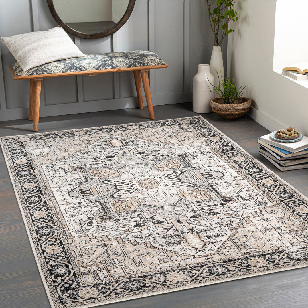 Langley Street Casanova Moroccan Machine Woven Rug Beige;Black;Gray Rectangle 200cm x 275cm