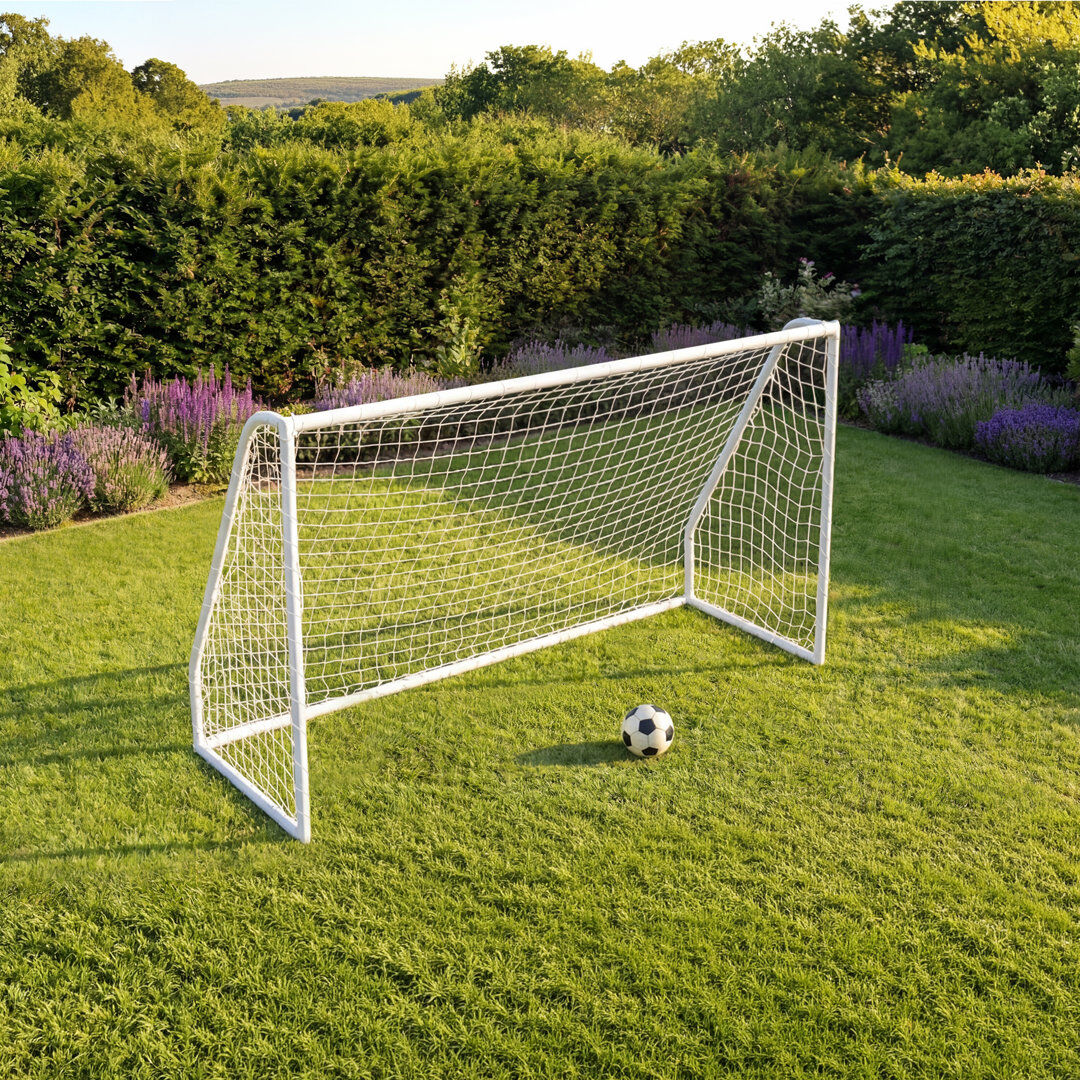 Charles Bentley Plastic Football Net White 180cm H X 305cm W X 122cm D