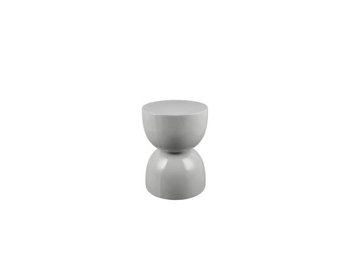 Milino Beistelltisch, Grau, Keramik, rund, rund, 34x46x34 cm, einfacher Aufbau, Wohnzimmer, Wohnzimmertische, Beistelltische