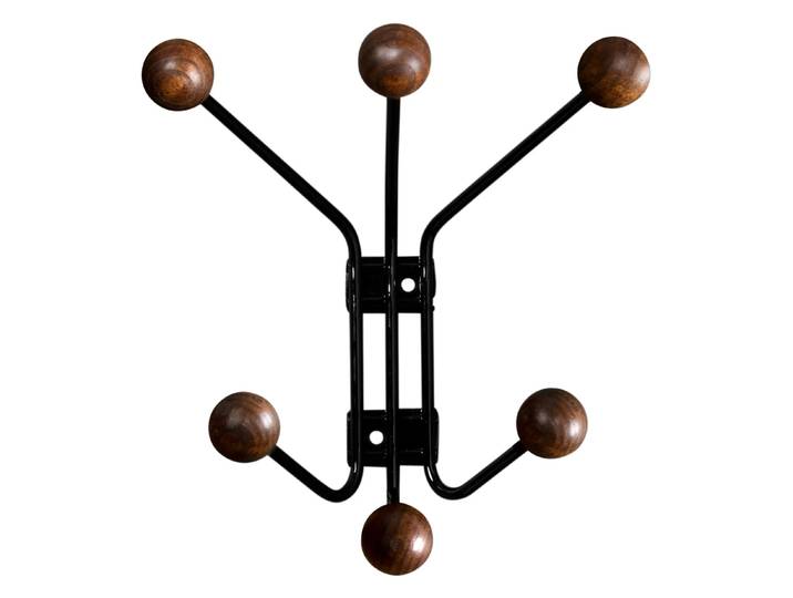 Maze Patère Bill XS Noir-marron foncé
