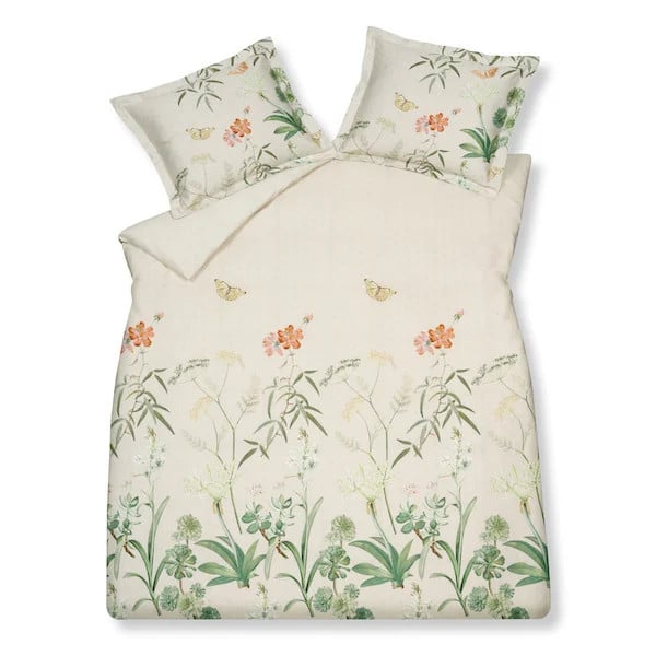 Vandyck Dekbedovertrek Flower Garden Cream Tan voor volwassenen