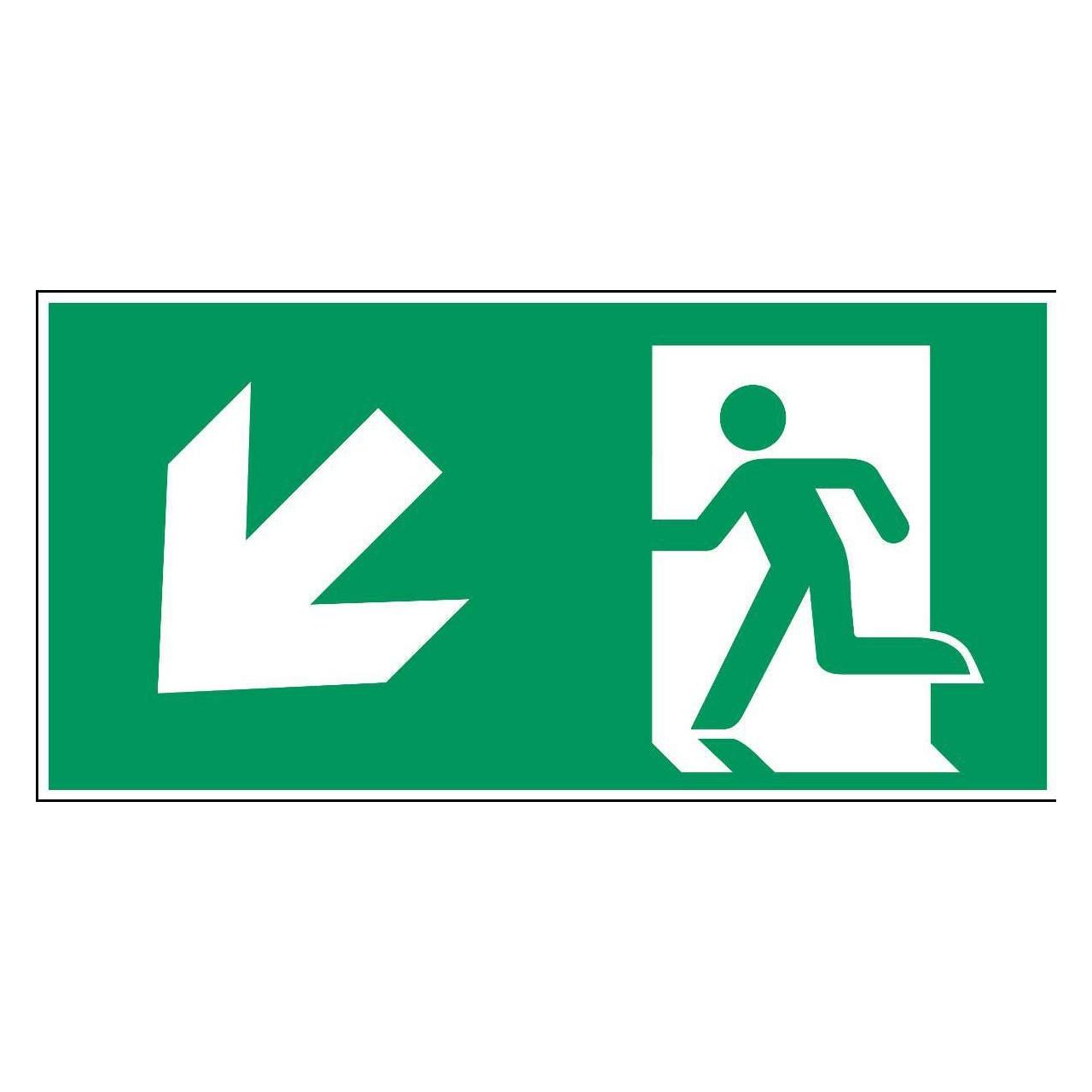 Brady ISO-Sicherheitsschild - Notausgang links (E/A225/E001/NT-PP-400X200/1-B)